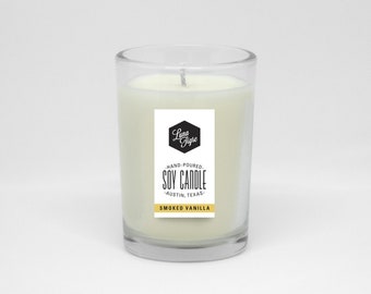 Smoked Vanilla Soy Candle - 7oz. Glass Container