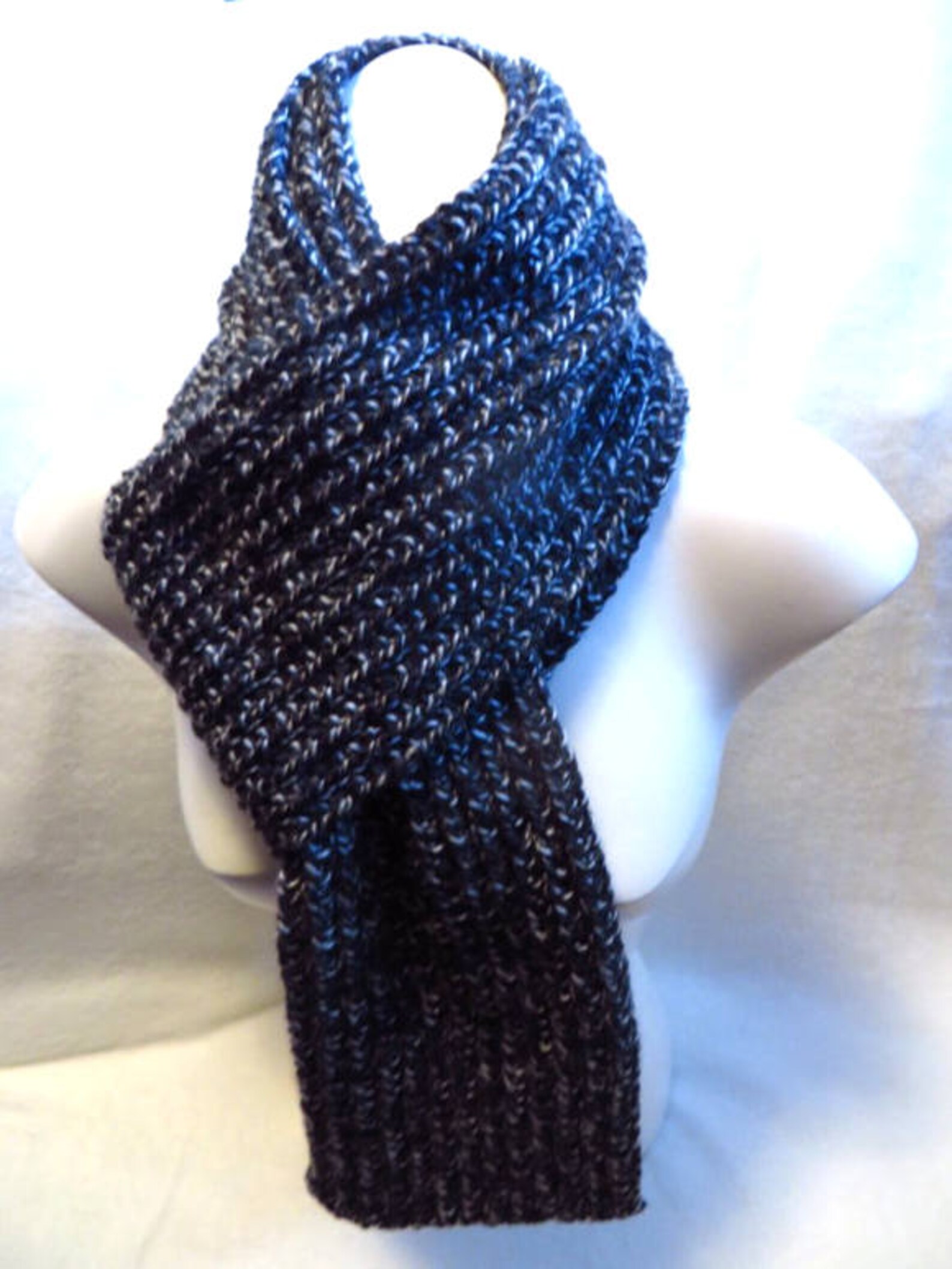Black and Gray Scarf Hand Knit Mens Scarf Boyfriend Scarf Etsy Canada