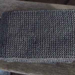 Skinny Gray Hand Knit Scarf, 6 x 72 inches, Narrow Grey Knitted Scarf