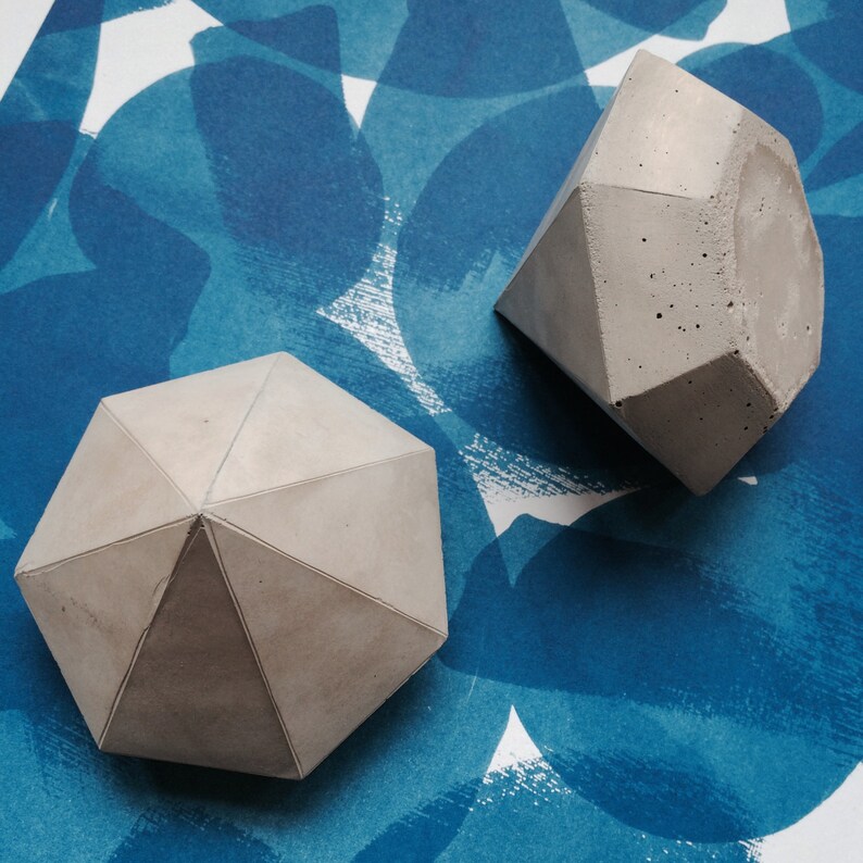 Concrete Diamond paperweight pressepapier Shine bright Etsy