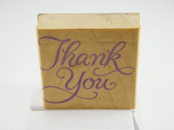 thank you rubber stamp cursive font hero arts f366 fancy etsy thank you cursive font