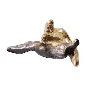 Bronze Figures. cradled couple. lovers.figurines. bronze anniversary.cast bronze.pair of lovers