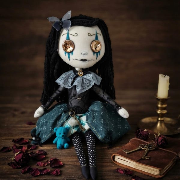 Nadine Gothic Cloth Doll