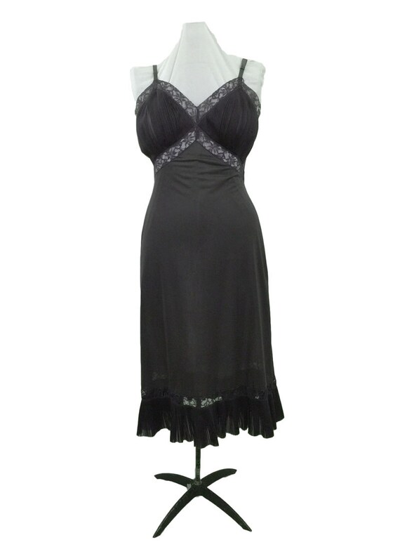 1950s Slip Dress, Pinup Full Slip, Boudoir Dress,