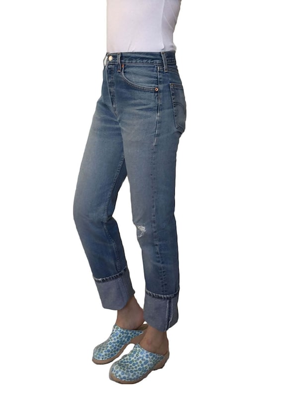 levi's 501 distressed jeans