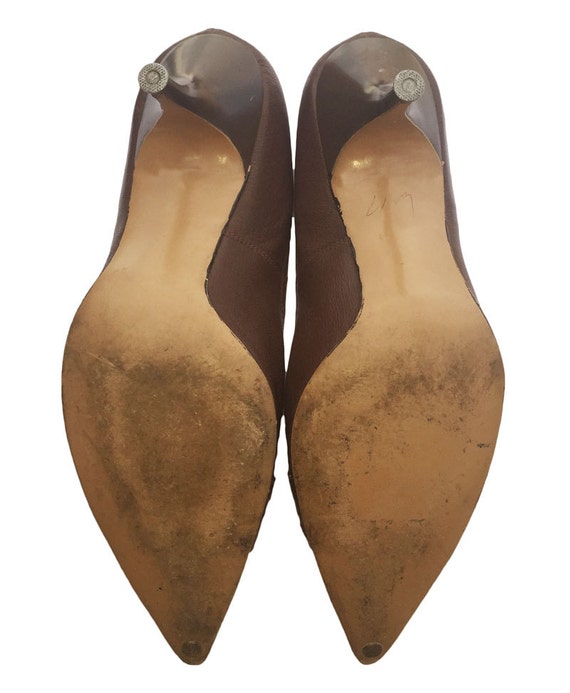 1950s Stylepride Brown Pointy Toe Pump - image 4