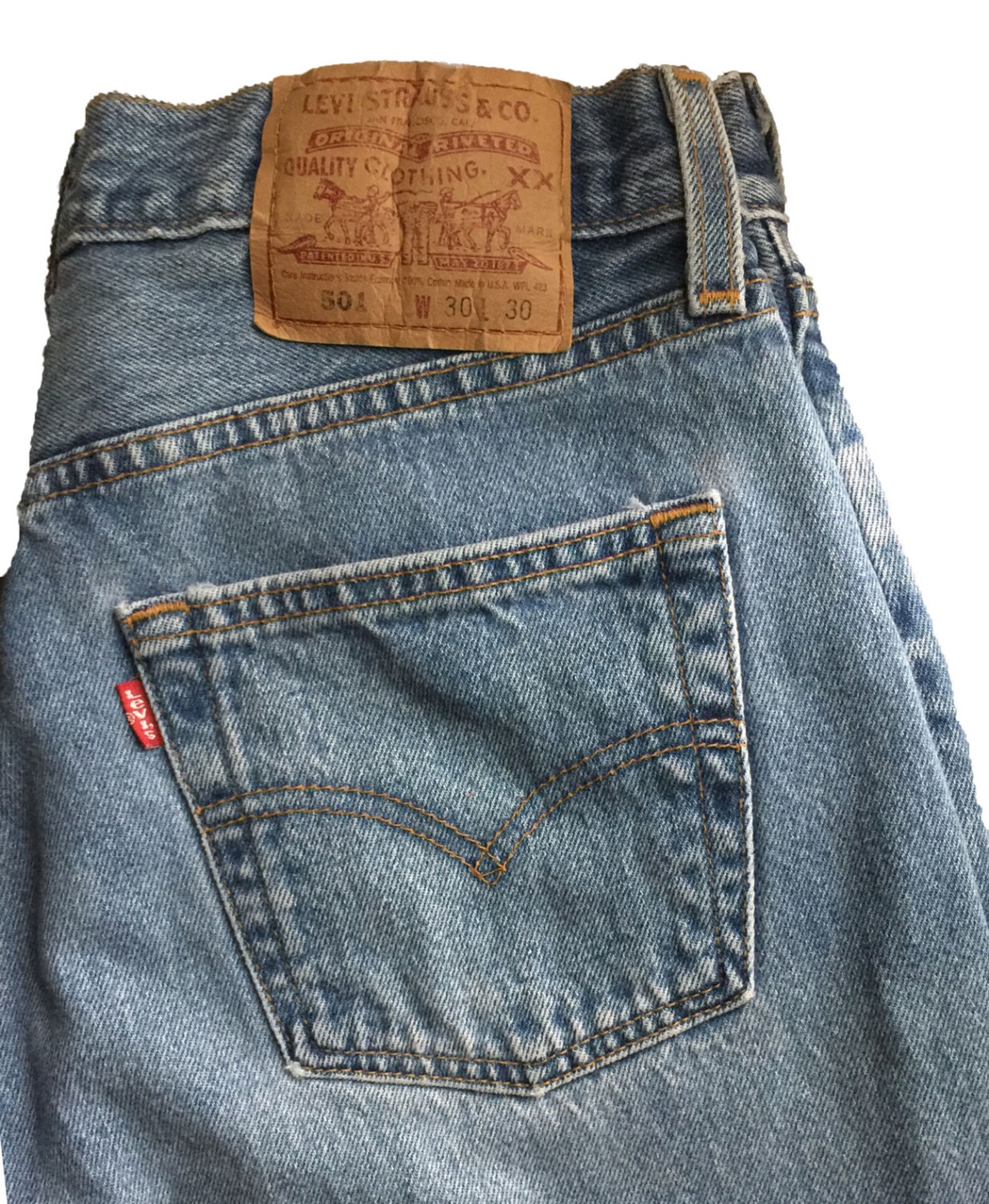 1980s Levi's 501 Boyfriend Jeans Shrink to Fit 30x30 Red - Etsy