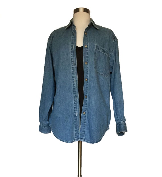 eddie bauer denim shirt