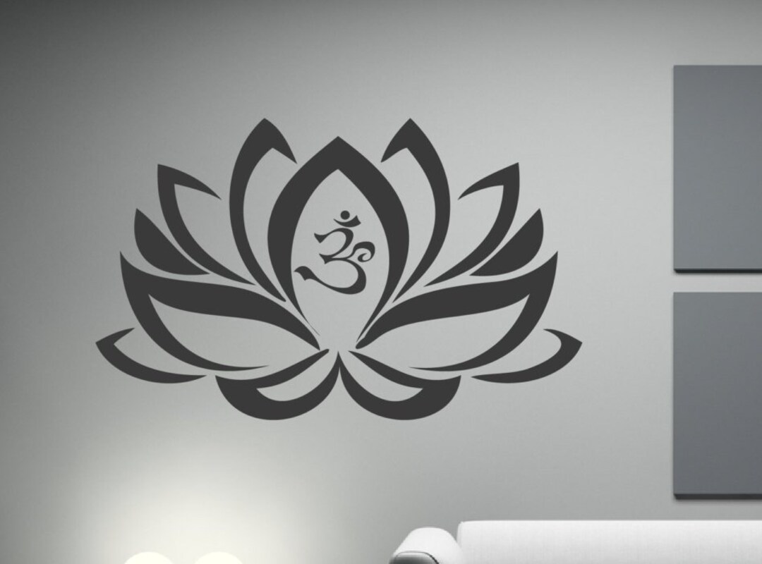Lotus Flower Namaste Sign Removable Wall Art Decor Decal Vinyl - Etsy ...