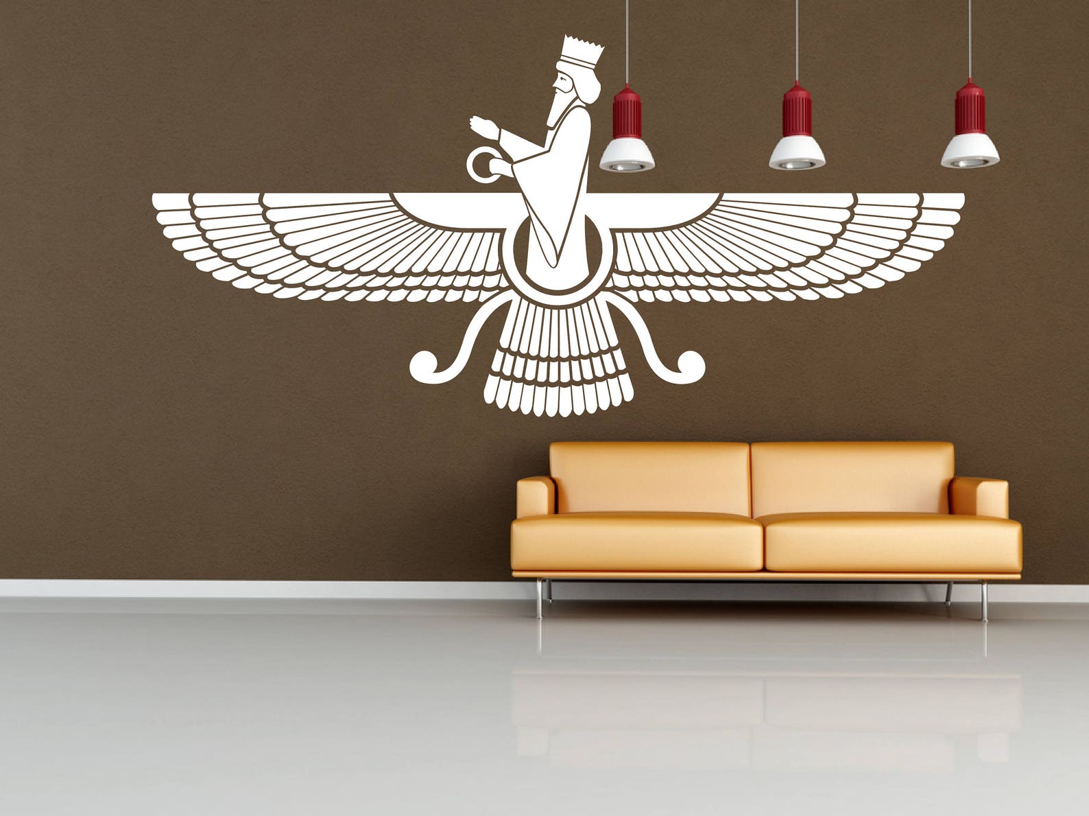 Farvahar Persian Zoroastrian Symbol Removable Wall Art Decor Etsy