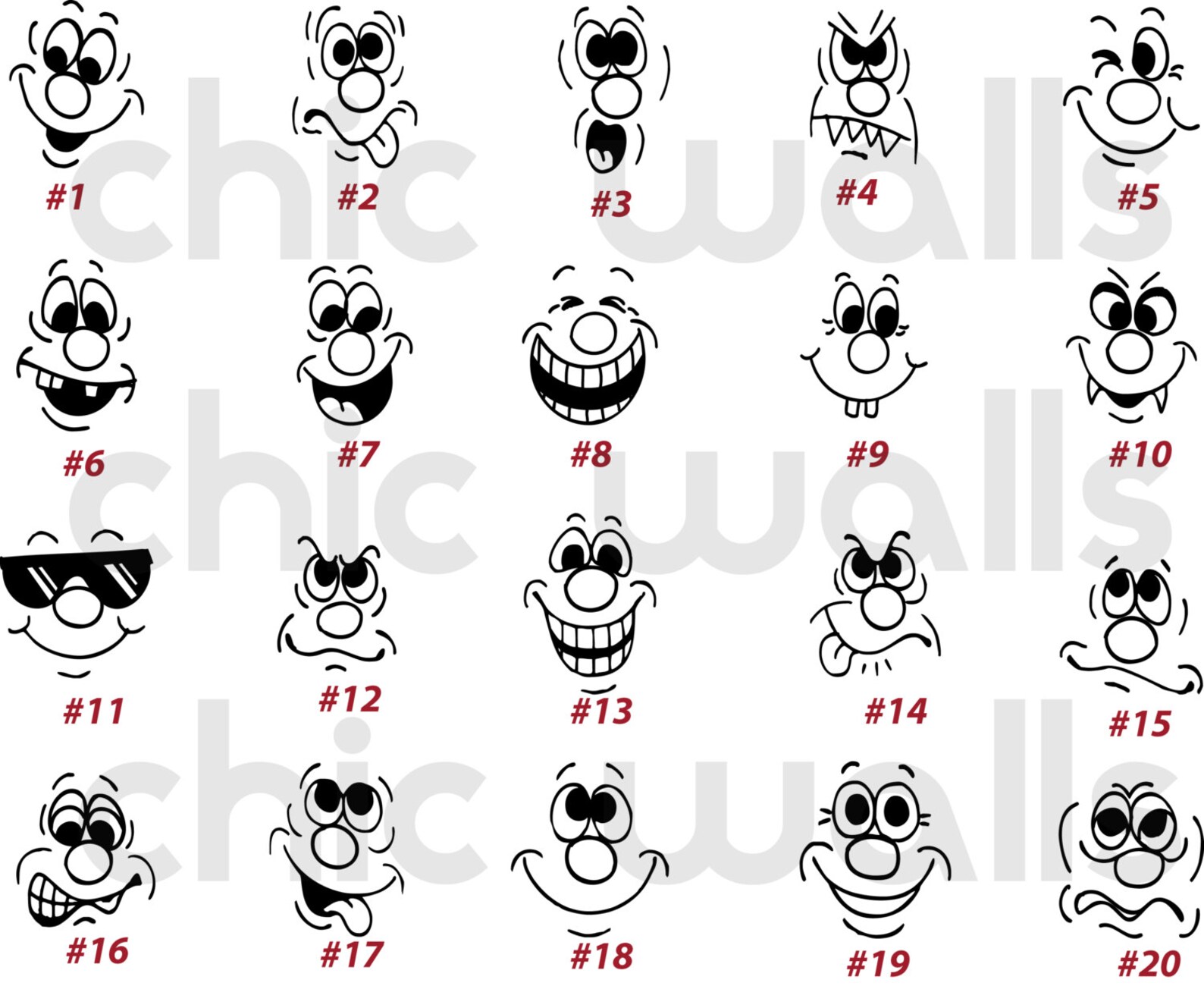 Toilet Seat Funny Faces Kids Bathroom Removable Vinyl Decal Etsy