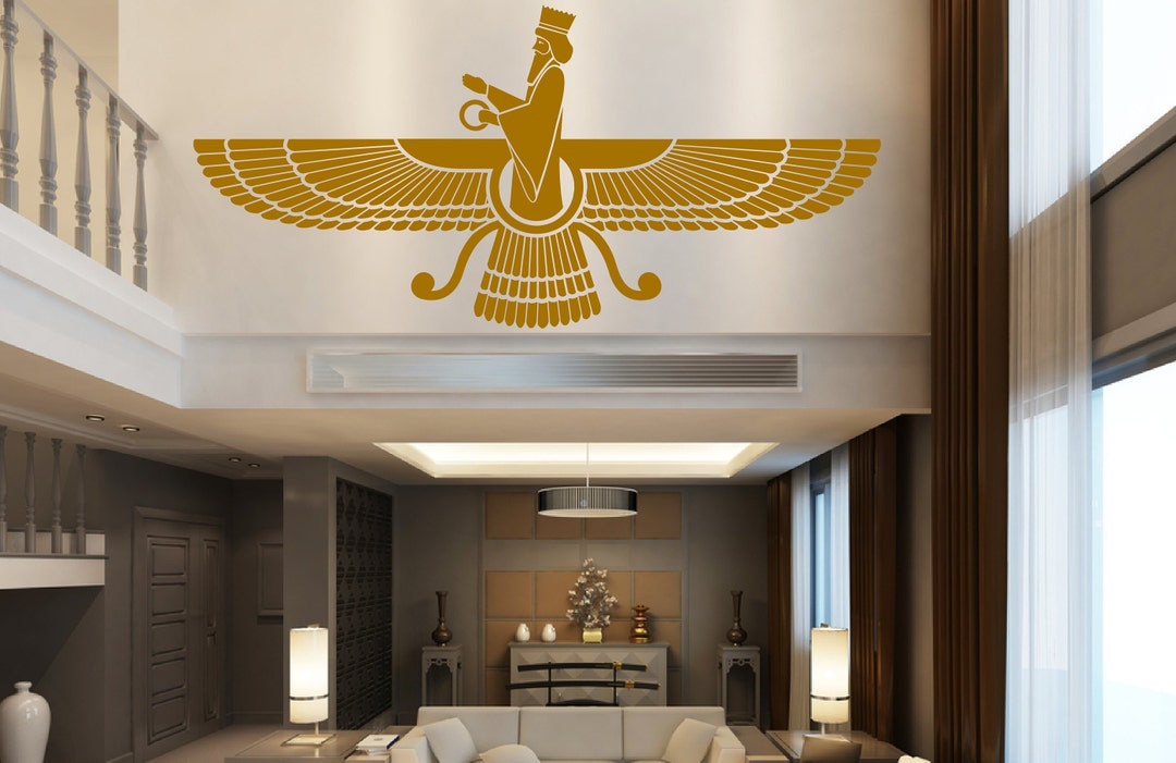 Farvahar Persian Zoroastrian Symbol Removable Wall Art Decor Etsy