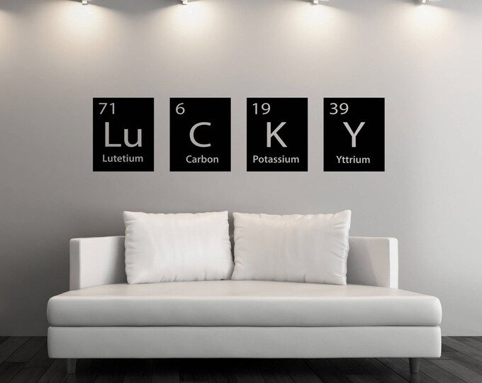 Periodic Table of Elements Removable Wall Art Decor Decal Vinyl Sticker ...