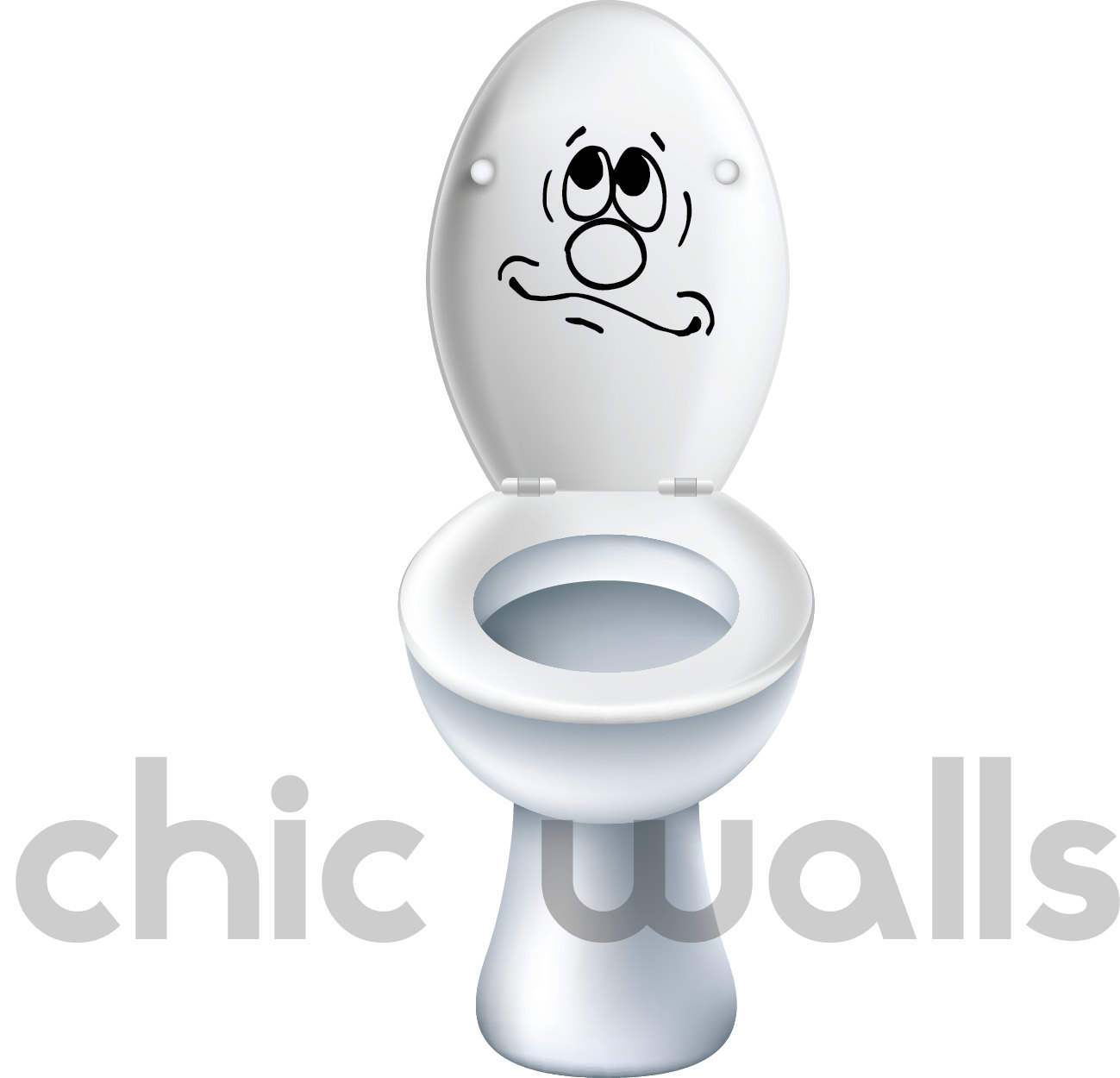 Toilet Seat Funny Faces Kids Bathroom Removable Vinyl Decal Etsy