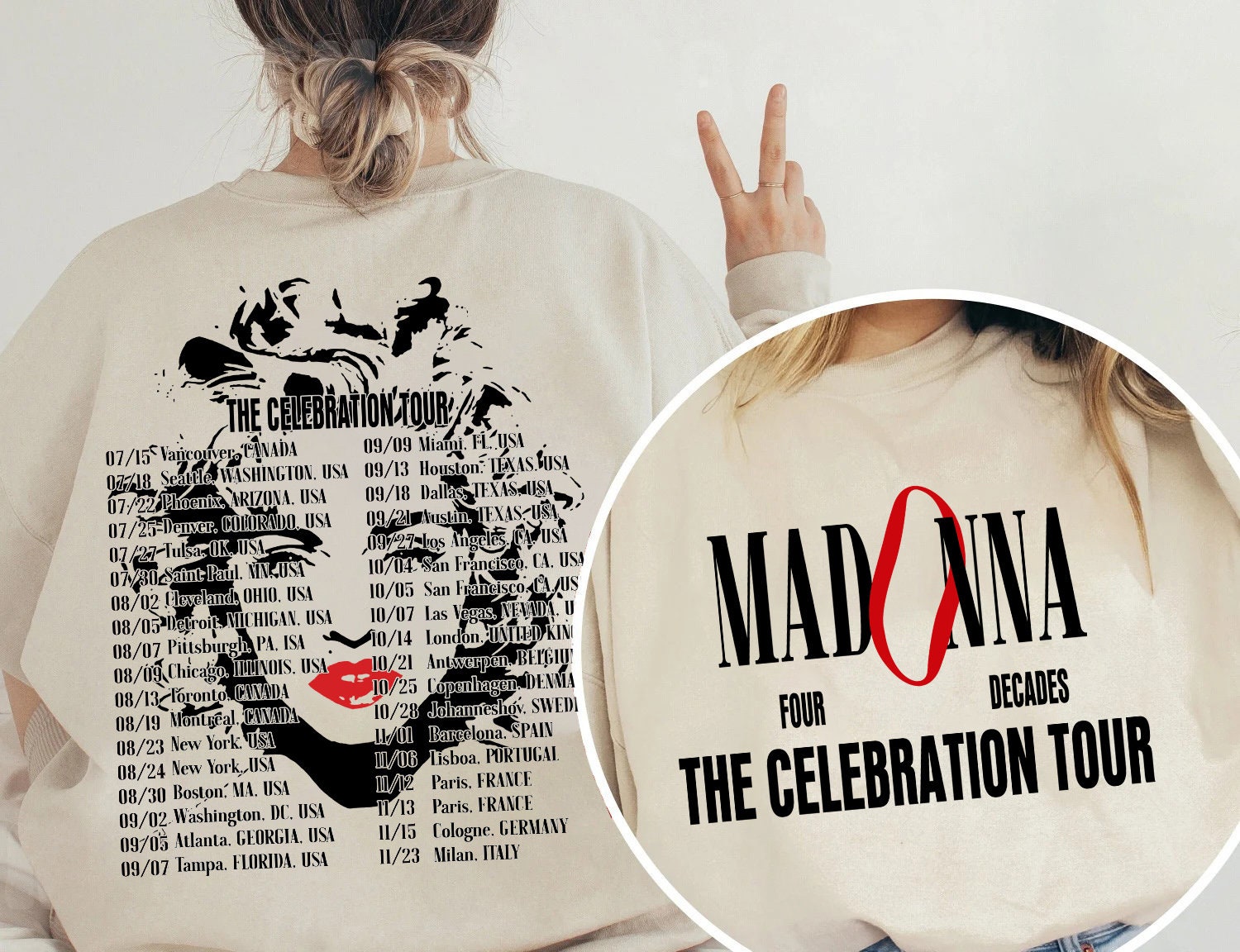 Discover 2023 Madonna Tour Shirt, The Celebration Tour 2023, Mad0nna Sweatshirt