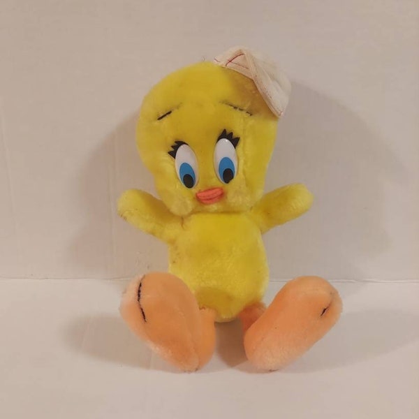 Stuffed Tweety Bird wearing Hat vintage