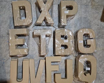 Paper Mache Letters 8&quot; High Cardboard Letters