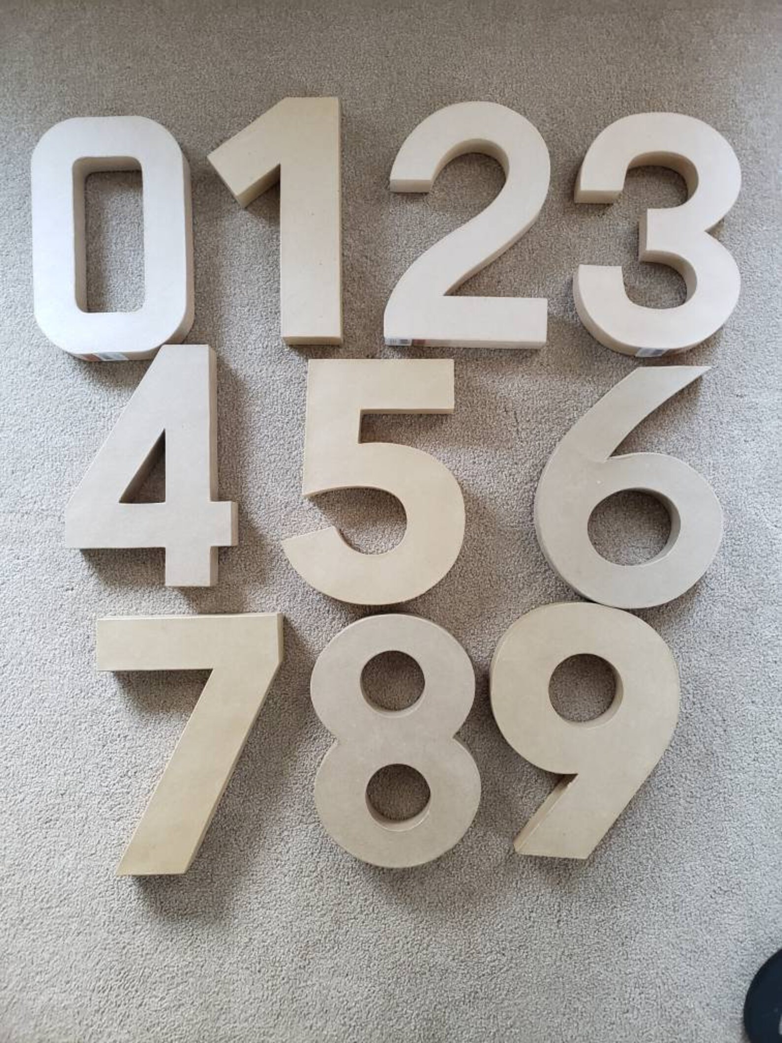 Big Cardboard Numbers 12 High Choose from 0 1 2 3 4 5 Etsy