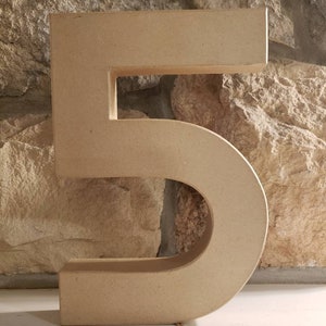 Big Cardboard Numbers 12 High Choose from 0 1 2 3 4 5 6 7 8 9 These Paper Mache Numbers are a full foot tall image 5