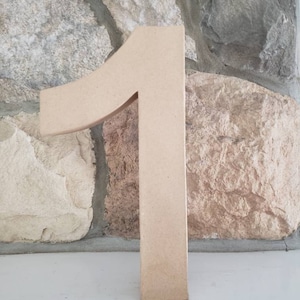 Big Cardboard Numbers 12 High Choose from 0 1 2 3 4 5 6 7 8 9 These Paper Mache Numbers are a full foot tall image 2