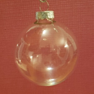 Set of 18 Round Clear Glass Ornaments - Ball DIY 2.75 inches - Fillable, great for crafts! 70MM