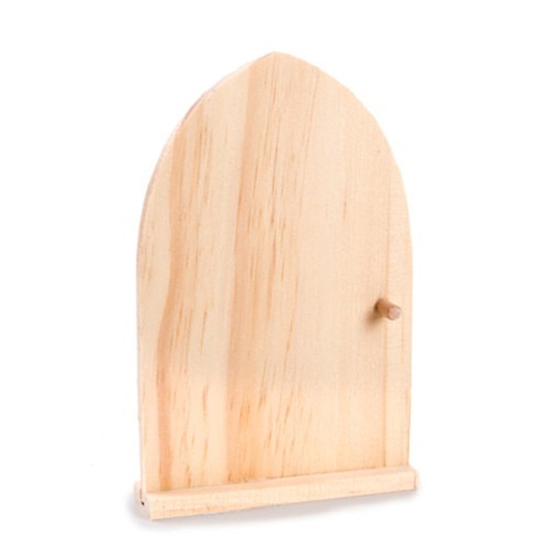 Set of 12 DIY Fairy Door or Tooth Fairy Door Unfinished Wood ready to complete with paint or other medium Freestanding
