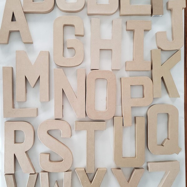 Paper Mache Letters 16 Inch Etsy