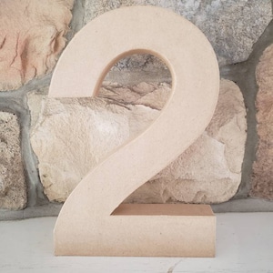 Big Cardboard Numbers 12 High Choose from 0 1 2 3 4 5 6 7 8 9 These Paper Mache Numbers are a full foot tall image 3