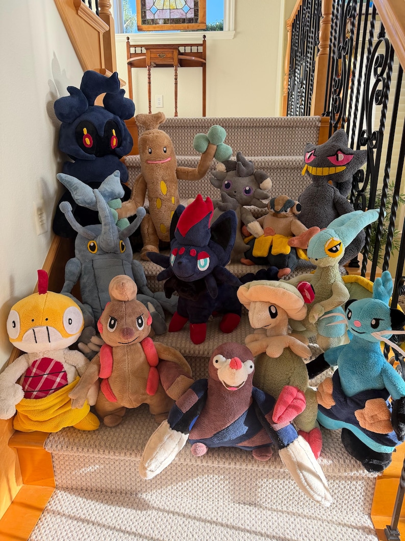 Handmade Pokémon Plush - Custom Stuffed Animal Pokemon Partner Hand Sewn Soft Toy 18-24 Inches image 1