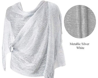 silver dress shawl