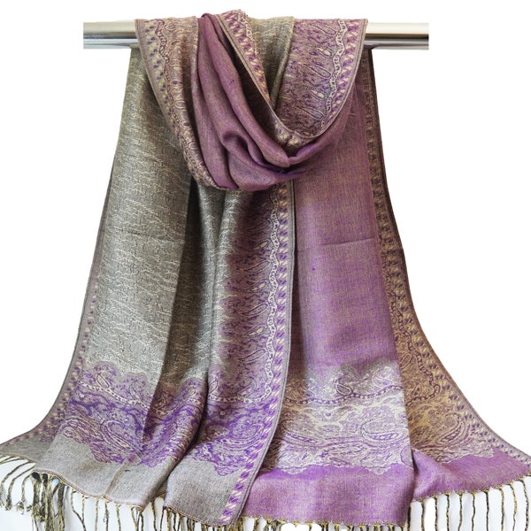 fur pashmina shawl
