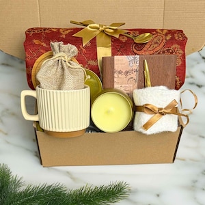Get Well Soon Gift Box with Pashmina Scarf, Care Package For Her or Him, Thinking Of You, Surgery Recovery image 1