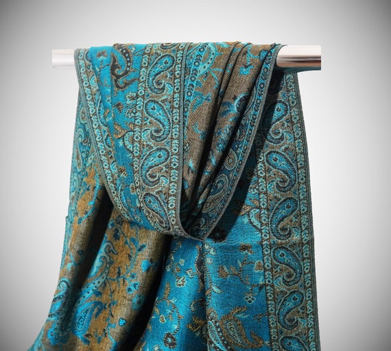 Handwoven Brocade Silk Scarf/Shawl India - Cultural Cloth Store