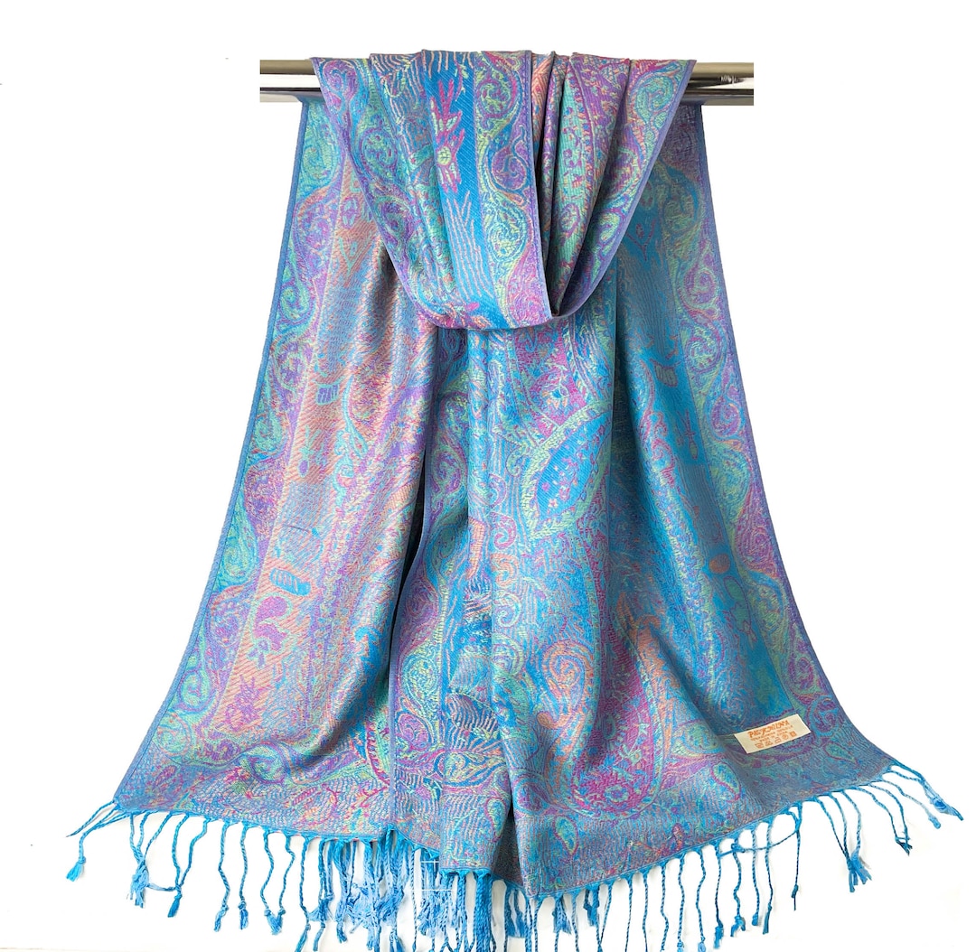 ◇OHESHIO◇ STRIPE PATTERN MUFFLER PURPLE BLUE exm50231_1.4564.jpg