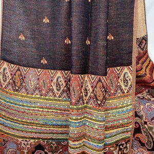 Burgundy Scarf | Reversible Winter Shawl Wrap for Women, Holiday Gift Idea, Blue, Brown Scarves, Warm Cozy Long Stoles Bild 17