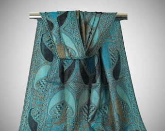 Light weight Pashmina Scarf | Women Paisley Pashmina Shawl Head Covers | Bohemian Boho Chic Clothing Hair Wraps | Cozy Gifts