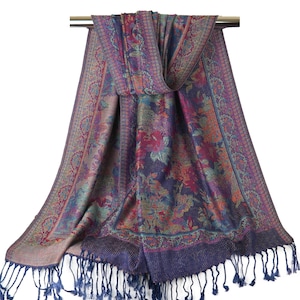 ★HILLDA★ Bohemian Paisley Scarf Khaki 24SSBPSK Jewel Tones Paisley Wild Rag 100% Silk Scarf Cowboy Bandana