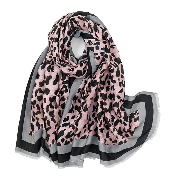 Leopard Print Scarf Etsy