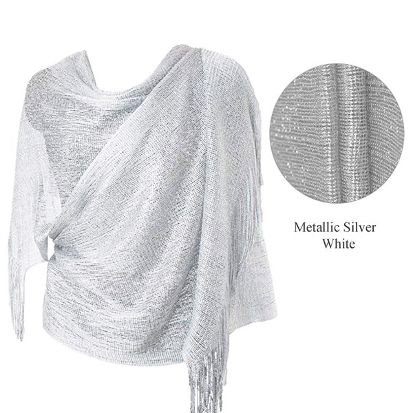silver evening wraps and shawls