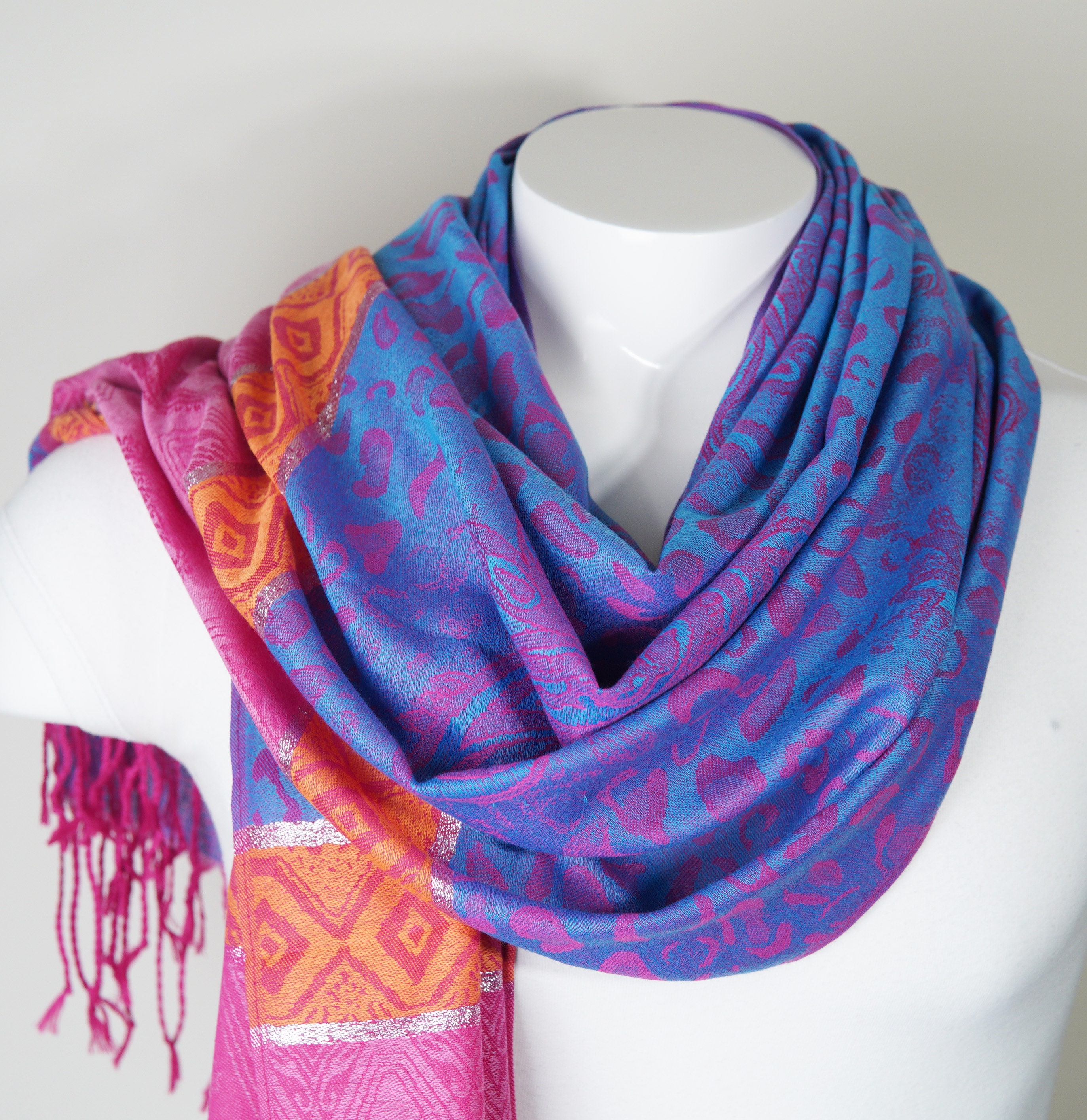 Bohemian Fancy Scarves for Women Festival Sparkling Shawls Etsy