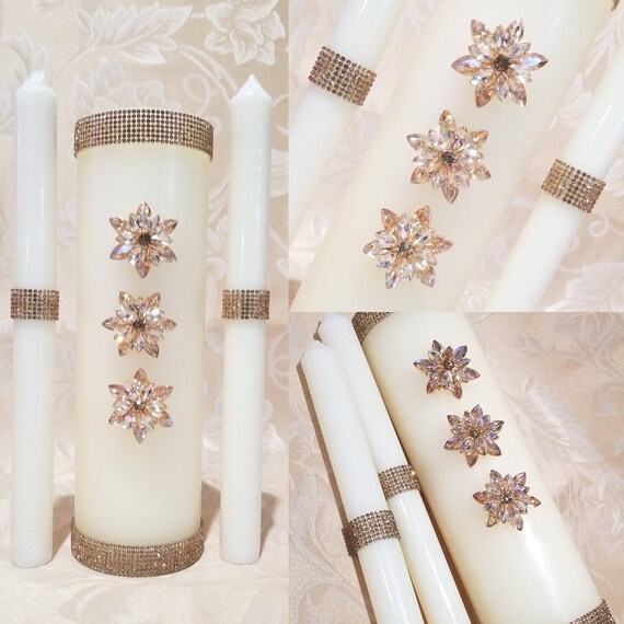 ivory unity candle set