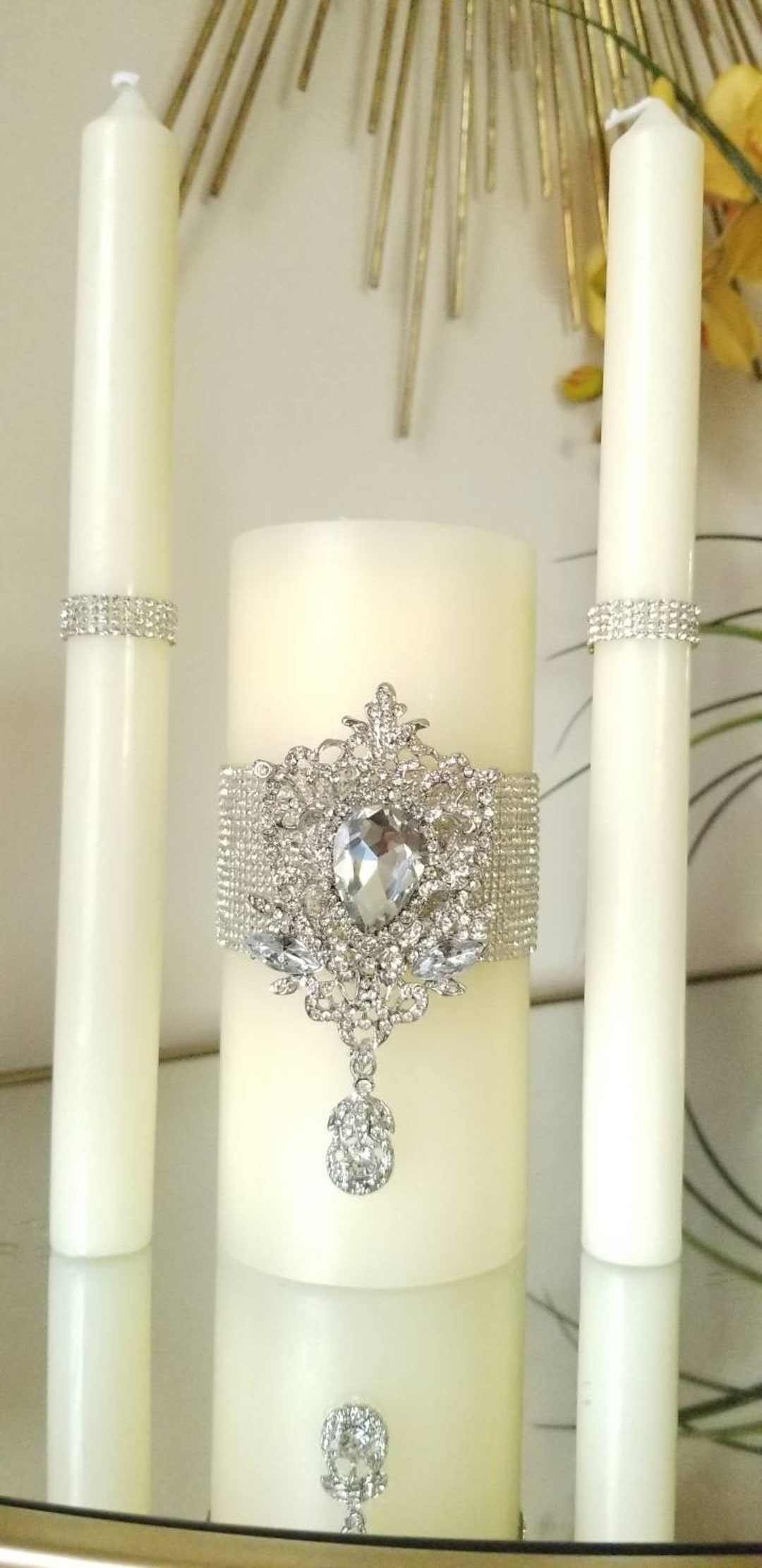 Wedding Unity Candle Ceremony Candle Set Ivory Candle Set Gift Unity