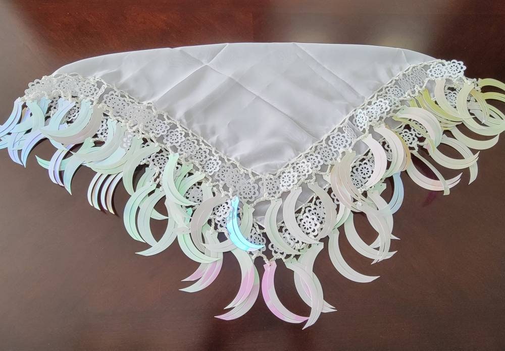 Wedding Scarf Bridal Yalekhta White Scarf Assyrian Yalekhta