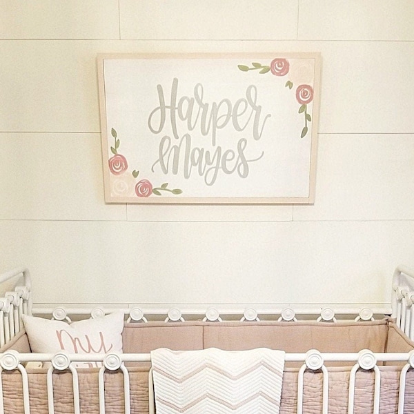 Framed Art Nursery Girl Etsy