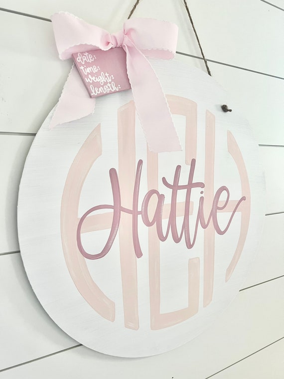 Personalized Newborn Baby Door Hanger for Hospital & Home