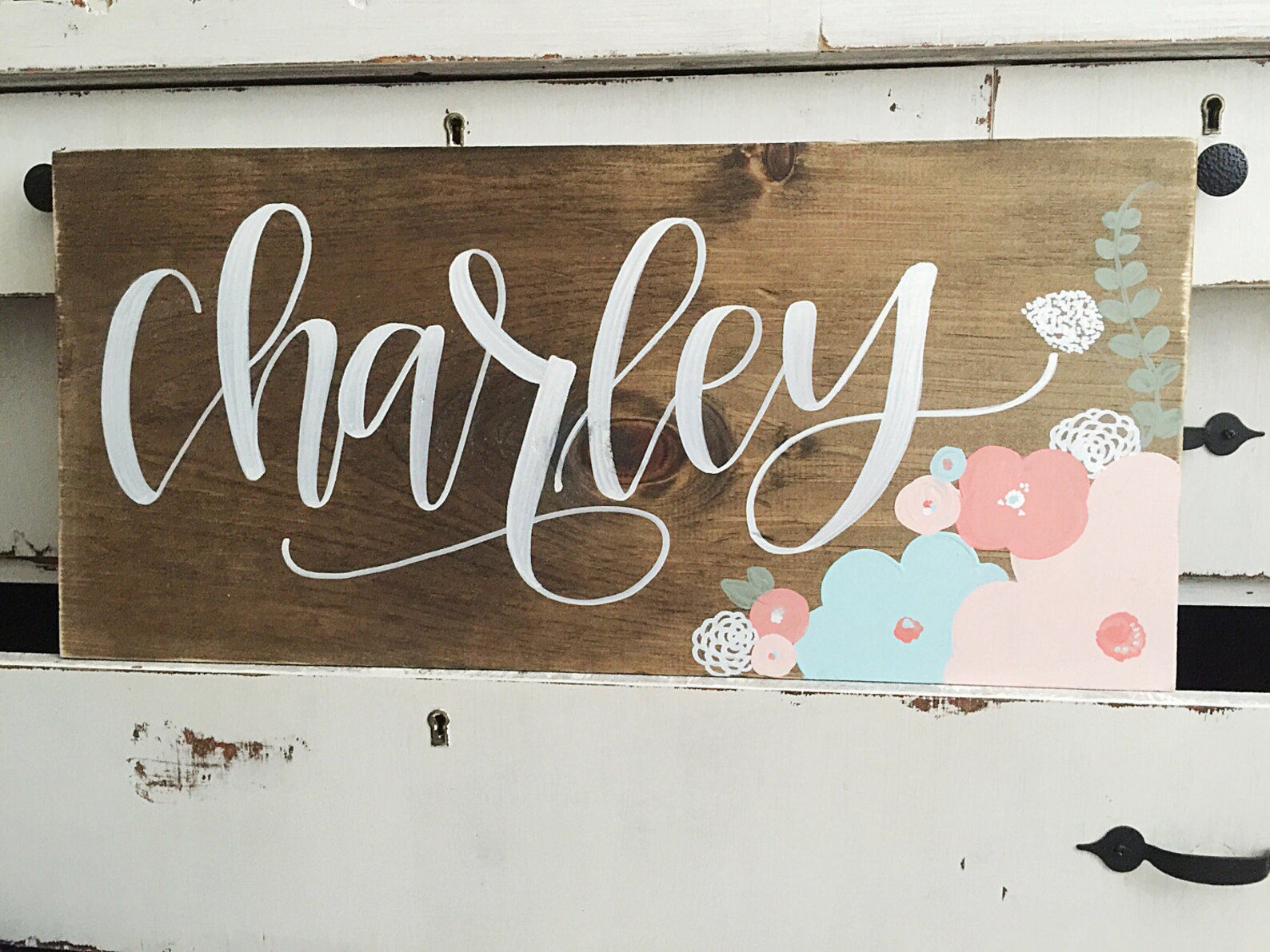 Personalized Nursery Name Sign Girl Bedroom Wall Decor Etsy