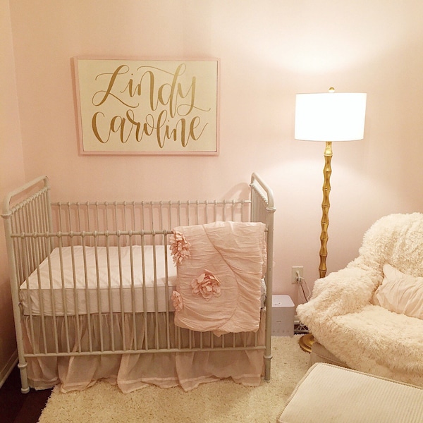Pink Gold Nursery Etsy