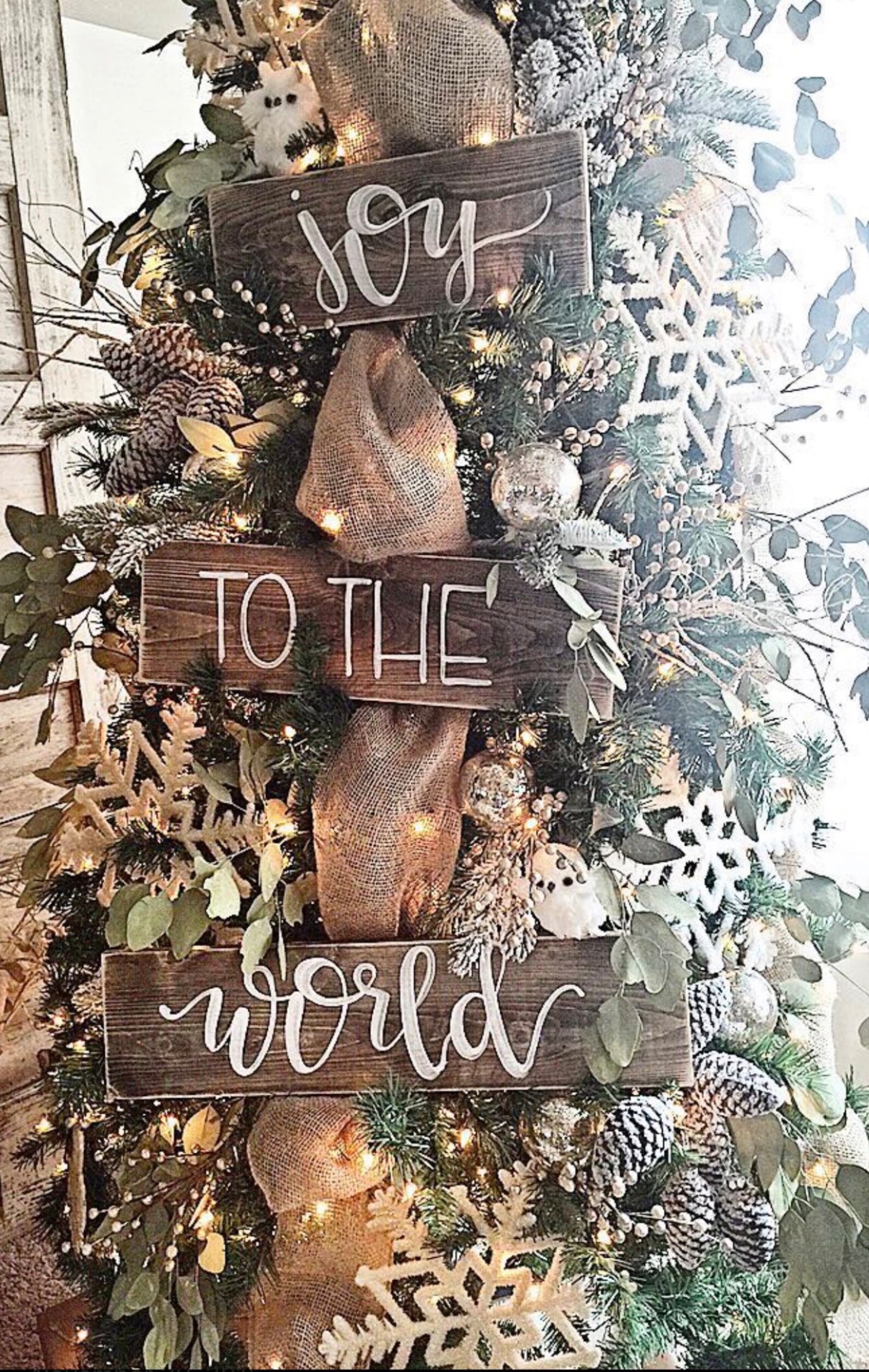 Joy to the World Wood Tree Signs Christmas Tree Decor - Etsy