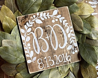 Rustic Home Decor | Wedding | Anniversay | Monogram | Last Name Sign | Established Date