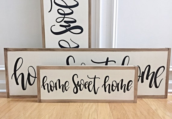 Home Sweet Home Sign Reclaimed Wood Sign Rustic Home Decor Etsy
